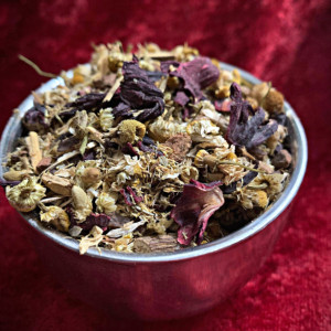 Witch's Flu Fighter Tea Blend, reduces fevers, relieve pressure, calm tension, organic herbs, flu and fever tea, cold and flu, Choose
