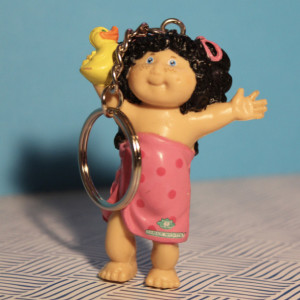 Cabbage Patch Kids Bath Time Upcycled Vintage PVC Keychain