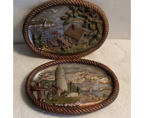 Two Rustic Wall Plaques