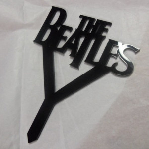 The Beatles cake topper,Abbey Road,laser cut cake top,beatles charms