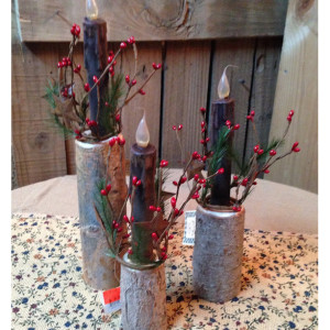 Plank Top Twig Table ( free set of twig candle holders with purchase )