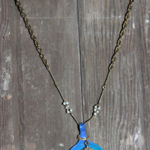 French Blue necklace and charm