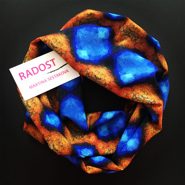 RADOST Scarf: Nature's Glory (Gold and Blue)
