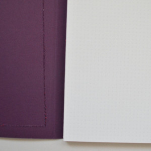 Patchwork notebook -- large plum Fabriano book