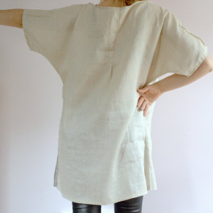 Linen Tunic Dress Linen Top Natural Linen 