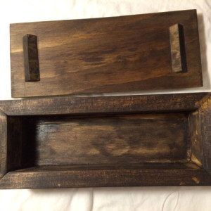Hand-made pinewood jewelry box