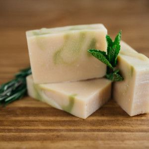 Rosemary and Mint Goat Milk Shampoo and shower bar