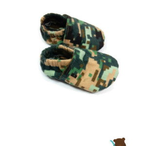 Camouflage Ankle Booties-Marine Camo- Baby Booties- Toddler Booties- Baby Shoes- Toddler Shoes- Soft Soled Shoes- Crib Shoes- Faux Leather