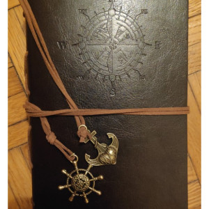 Notebook dairy pirate handmade leather