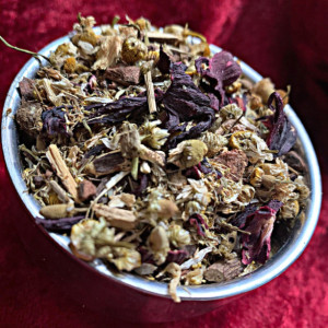 Witch's Flu Fighter Tea Blend, reduces fevers, relieve pressure, calm tension, organic herbs, flu and fever tea, cold and flu, Choose