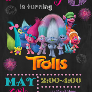 Troll Birthday Invitation