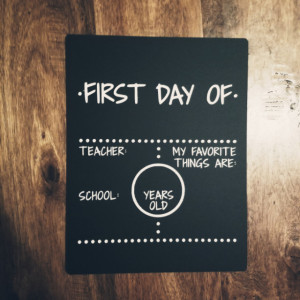 First Day of Chalkboard