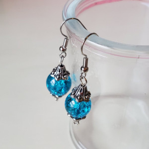 Beautiful Handmade Silver and Blue Earrings