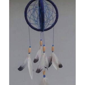 Quad Orb Dream Catcher with Goose Feathers