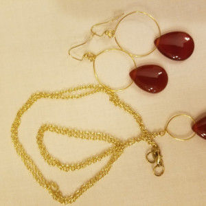 Necklace with matching earrings 
