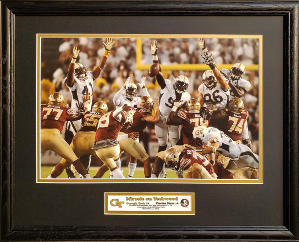 Georgia Tech Miracle On Techwood custom framed picture