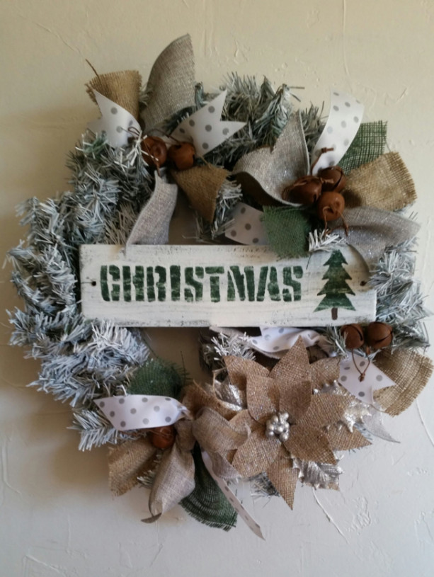 Rustic, handmade Christmas wreath