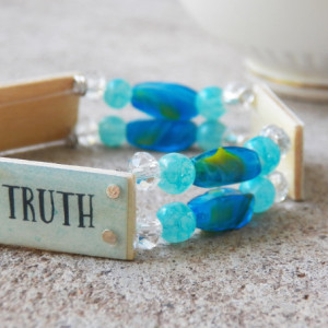 Truth Beauty Goodness Bracelet, Turquoise