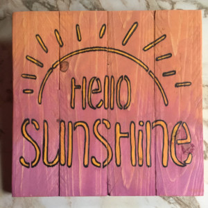 Hello Sunshine Wall Hanging Made From Repurposed Pallet Wood
