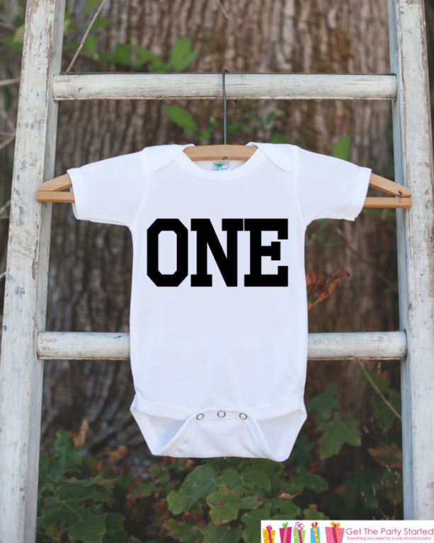 First Birthday Boy Outfit - One 1st Birthday Onepiece For Boys's 1st Birthday Party - Baby Boy Birthday Shirt - Kids First Birthday Outfit