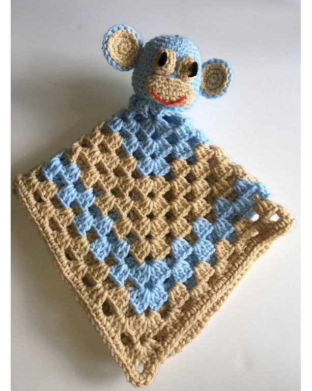 Crochet baby monkey blankie