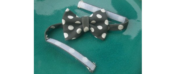 Organic Cotton Polka Dot Boy's Adjustable Bow Tie