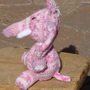 Pink Elephant, Baby Shower Gift, Knitted Toy, Stuffed Animal, Baby Girl