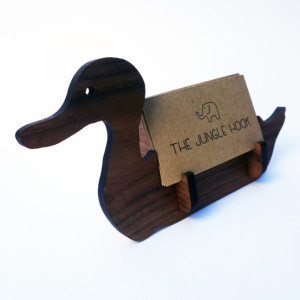 Duck business card holder for desk