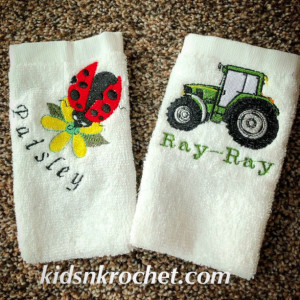 Embroidered Personalized soap pockets, soap cozy