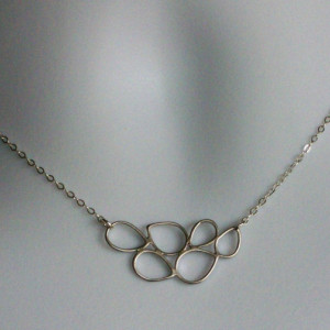 Silver Geometric Circle Necklace