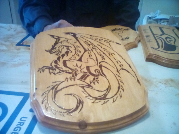 UNIQUE PERSONALIZED HANDMADE WOOD WALL PLAQUE PICTURE DRAGON MYSTIC CUSTOMIZABLE