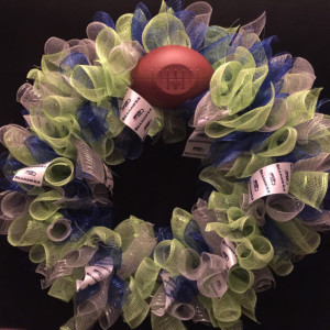 Seattle Seahawks wreath, Seattle Seahawks, Seattle Seahawks decor, seahawks, NFL, football, sports decor, decorative wreath, sports team decorations