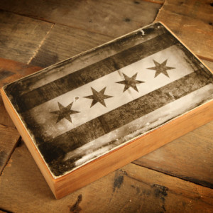 The Chicago Flag Reclaimed Wood Block Print