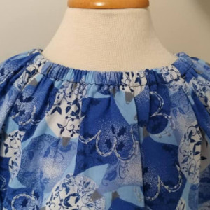 Blue Christmas Peasent Dress