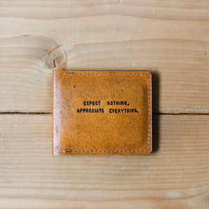 Minimalist Wallet, Bifold Wallet, Mens Wallet, Leather Wallet, Mens Anniversary Gift (Tan Color)