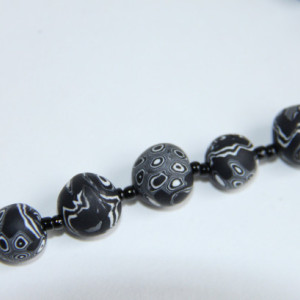 Black and white Polymer clay jewelry