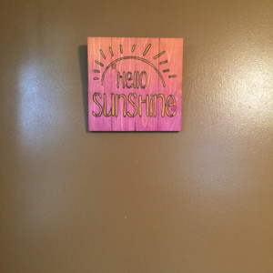 Hello Sunshine Wall Hanging Made From Repurposed Pallet Wood