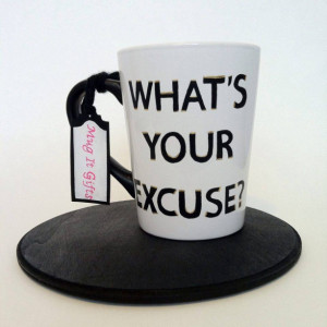 What's Your Excuse Shameless Lip Gallagher Hand Painted 14 oz Ceramic Coffee Mug Cup