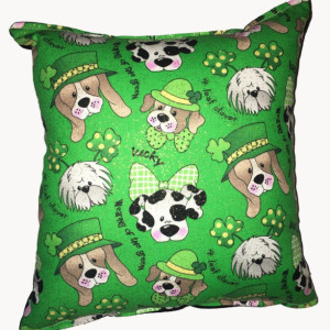  Details about  Irish Dogs Pillow Puppy St Patricks Pillow Handmade in USA Pillow 