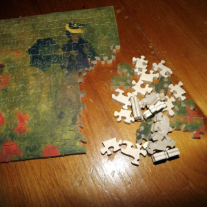 Hand Cut Wooden Jigsaw Puzzle "Monet- Poppies"