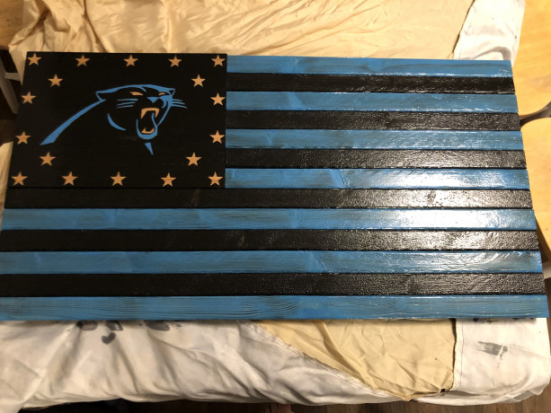 Panthers Wooden Flag