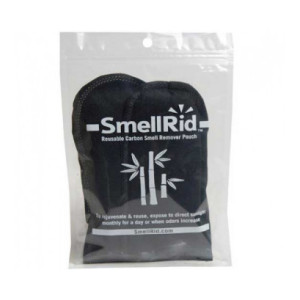 SMELLRID Reusable Charcoal Odor Eliminator : 2 Large (3" x 7") Pouches/Pack: Each Treats up to 45 sq. ft. to Remove Malodor & Moisture