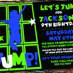 Trampoline/Jump Birthday Party Invitation