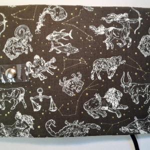 Read E-Z book cover/holder in Astrological fabric