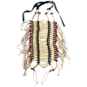 Handmade Large Traditional Buffalo Bone Hairpipe Beads Tribal Breastplate