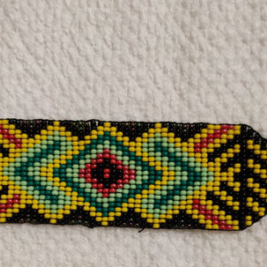 Handmade Ethnic Beaded Loom Bracelet Diamond (22GB)