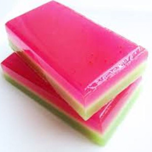 2 Watermelon Soaps, Free Shipping Domestic Only, Glycerin Soap