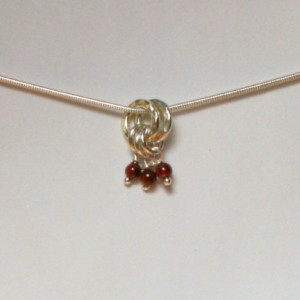 Garnet and Sterling Silver Add A Charm - January Birthstone - Perfect for Valentines Day