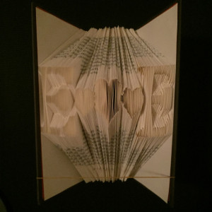Lover's Name Initials with the Heart in the Middle / Book Folding