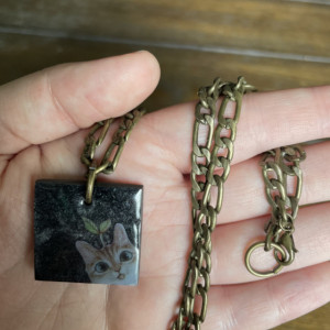 funny Cat Pendant Necklace
